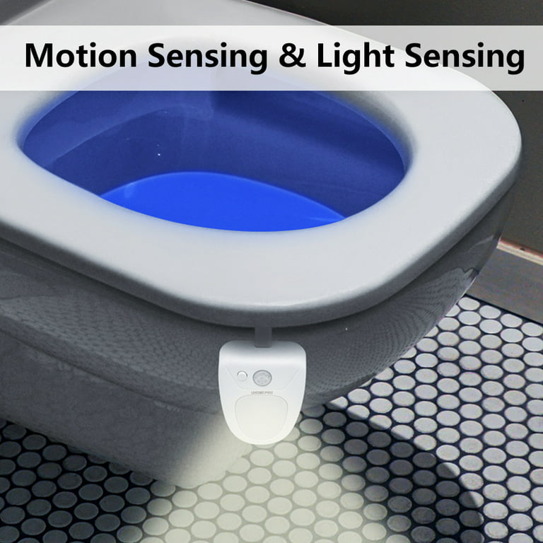 8 Color Lamps Toilet Bowl Night Light LED Motion Activated Seat Sensor Bathroom 